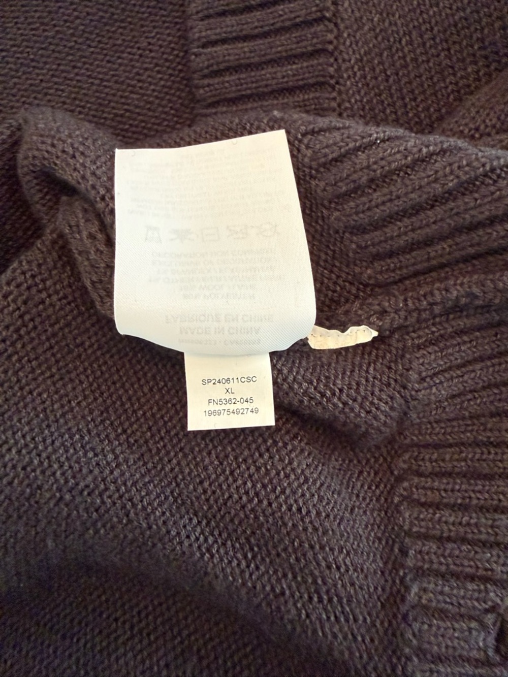 Jordan Womens Black Distressed Cardigan Sweater - Picture 8 of 8